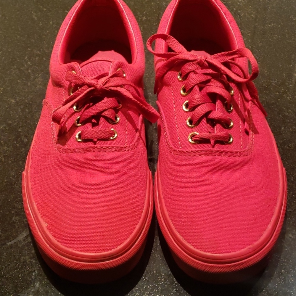 Vans Era Mono Crimson Skate Sneakers- All Red
